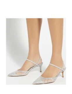 Dune London Sparkle Mesh Detail Kitten Heel Court Shoes -Cyberjammies Store sparkle mesh detail kitten heel court shoes 6