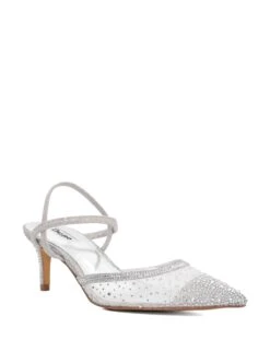 Dune London Sparkle Mesh Detail Kitten Heel Court Shoes -Cyberjammies Store sparkle mesh detail kitten heel court shoes 8