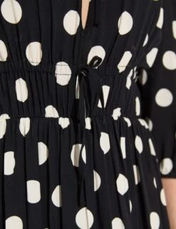 Spot Print V-Neck Midi Skater Dress -Cyberjammies Store spot print v neck midi skater dress 9