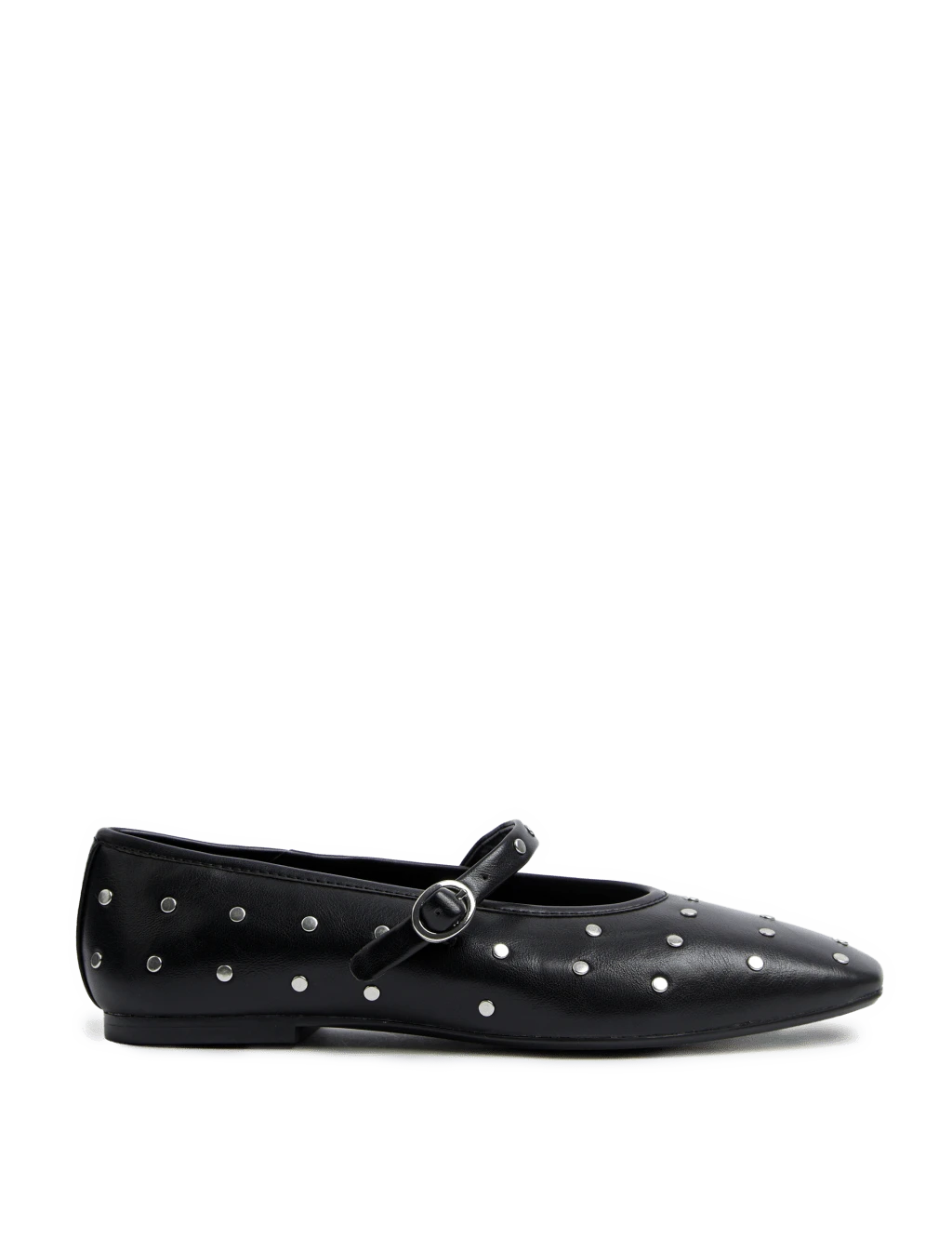 Studded Buckle Flat Ballet Pumps 9 Studded Buckle Flat Ballet Pumps - Image 9