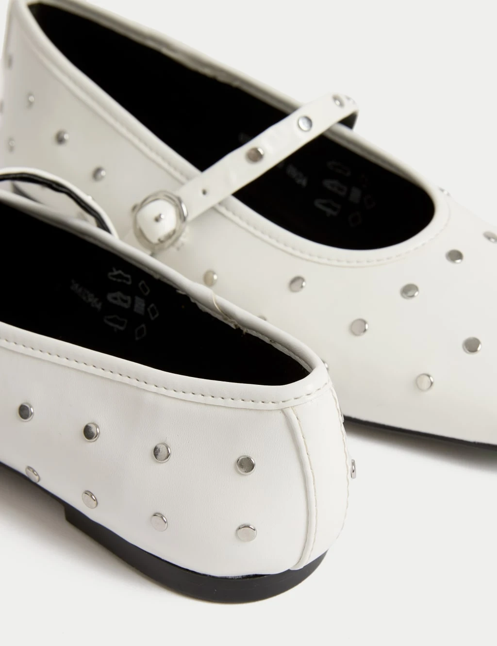 Studded Buckle Flat Ballet Pumps 6 Studded Buckle Flat Ballet Pumps - Image 6