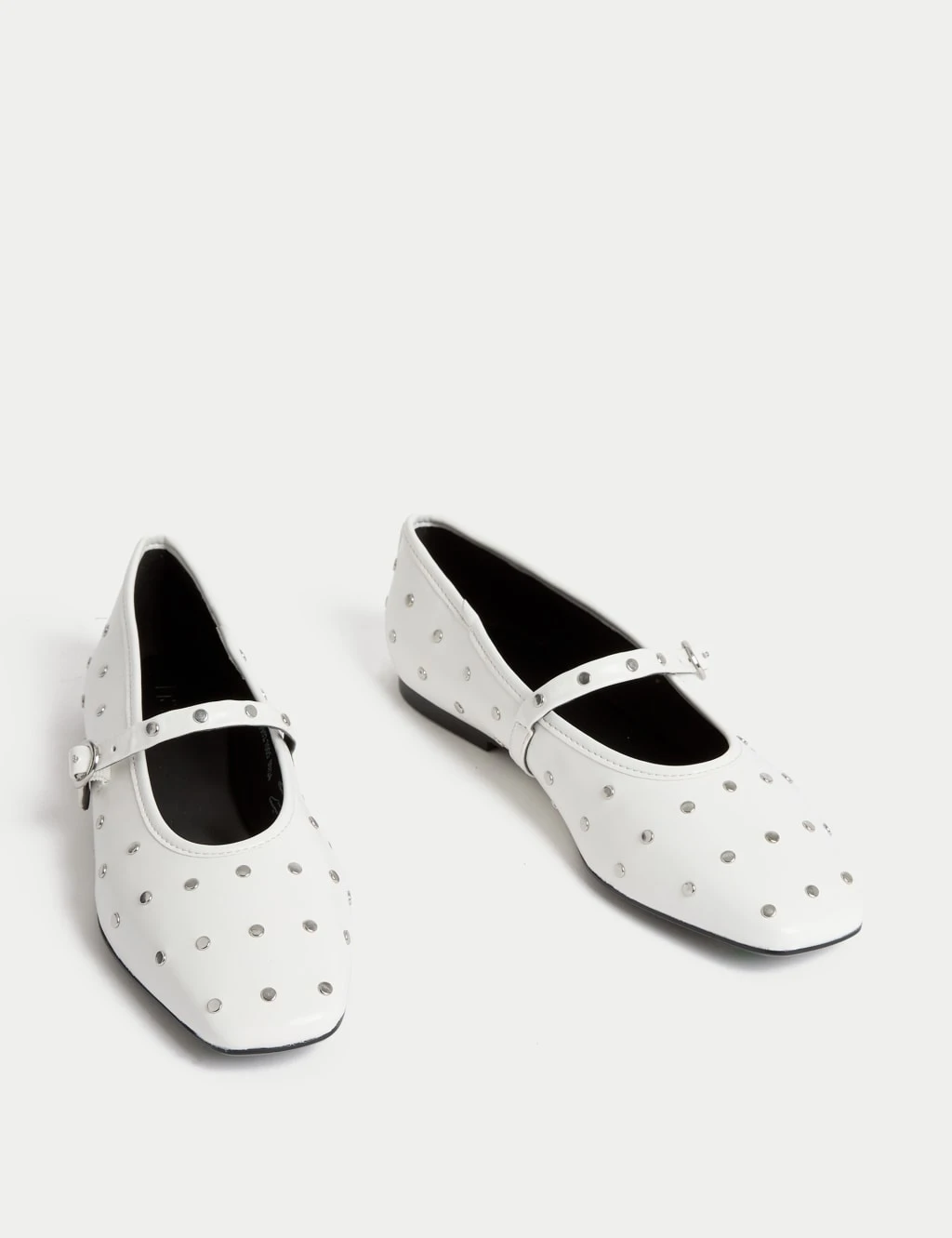 Studded Buckle Flat Ballet Pumps 7 Studded Buckle Flat Ballet Pumps - Image 7