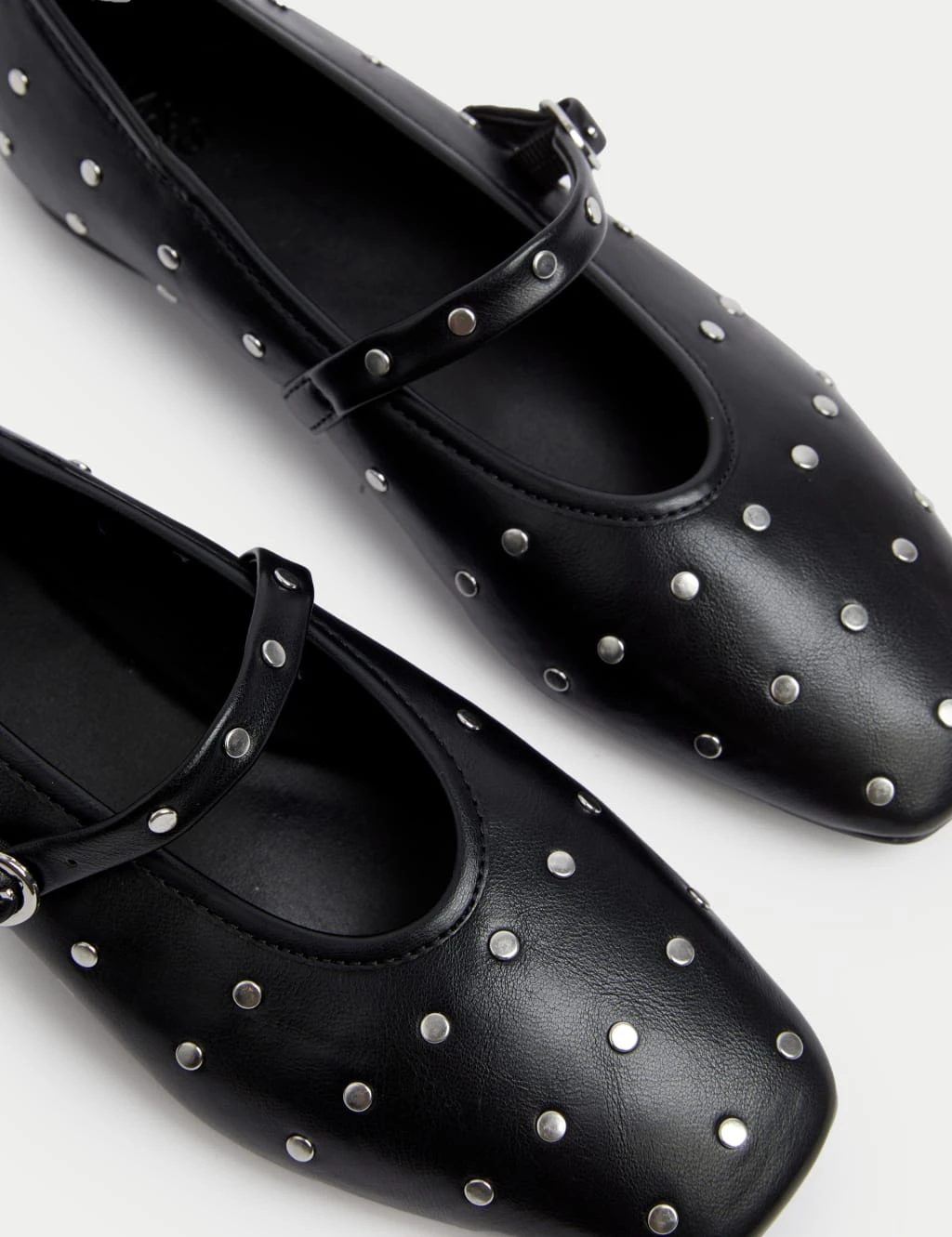Studded Buckle Flat Ballet Pumps 10 Studded Buckle Flat Ballet Pumps - Image 10