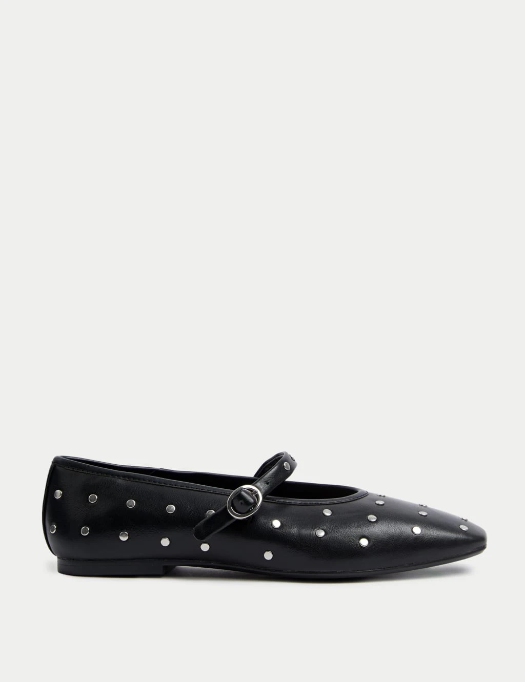 Studded Buckle Flat Ballet Pumps 11 Studded Buckle Flat Ballet Pumps - Image 11