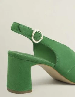 Suede Block Heel Slingback Open Toe Sandals -Cyberjammies Store suede block heel slingback open toe sandals 9