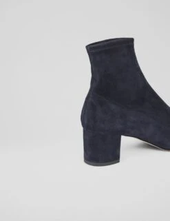 Suede Block Heel Square Toe Ankle Boots -Cyberjammies Store suede block heel square toe ankle boots 4