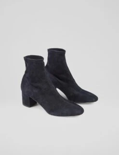 Suede Block Heel Square Toe Ankle Boots -Cyberjammies Store suede block heel square toe ankle boots 5