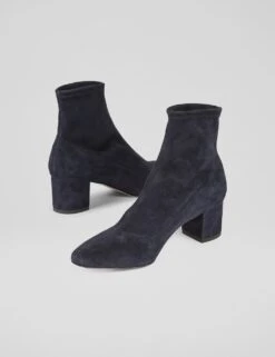 Suede Block Heel Square Toe Ankle Boots -Cyberjammies Store suede block heel square toe ankle boots 6