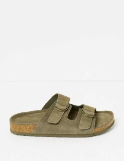 Suede Double Strap Buckle Flat Sandals -Cyberjammies Store suede double strap buckle flat sandals 4