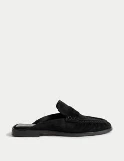 Suede Loafer Mules -Cyberjammies Store suede flatform loafer mules 1