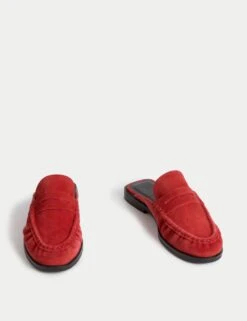 Suede Loafer Mules -Cyberjammies Store suede flatform loafer mules 3