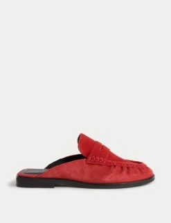 Suede Loafer Mules -Cyberjammies Store suede flatform loafer mules 4