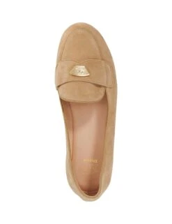 Dune London Suede Metal Trim Slip On Flat Loafers -Cyberjammies Store suede metal trim slip on flat loafers 11