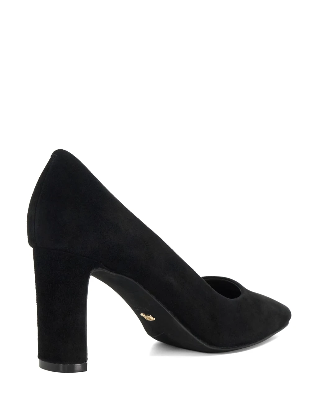 Dune London Suede Slip On Block Heel Court Shoes 5 Dune London Suede Slip On Block Heel Court Shoes - Image 5