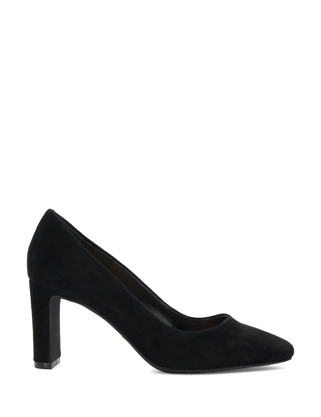 Dune London Suede Slip On Block Heel Court Shoes 8 Dune London Suede Slip On Block Heel Court Shoes - Image 8