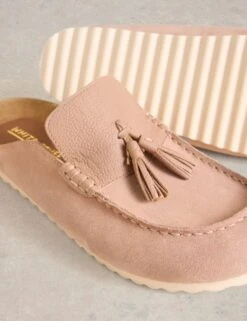 WHITE STUFF Suede Tassel Slip On Footbed Mules -Cyberjammies Store suede tassel slip on footbed mules 6