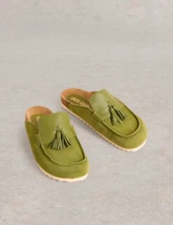 WHITE STUFF Suede Tassel Slip On Footbed Mules -Cyberjammies Store suede tassel slip on footbed mules 9