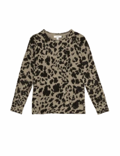 Supersoft Animal Print Crew Neck Jumper -Cyberjammies Store supersoft animal print crew neck jumper