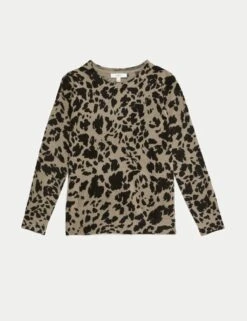 Supersoft Animal Print Crew Neck Jumper -Cyberjammies Store supersoft animal print crew neck jumper 7