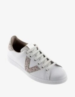 VICTORIA Tenis Glitter Leather Lace-Up Trainers -Cyberjammies Store tenis glitter leather lace up trainers 17