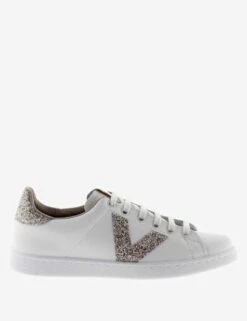 VICTORIA Tenis Glitter Leather Lace-Up Trainers -Cyberjammies Store tenis glitter leather lace up trainers 18