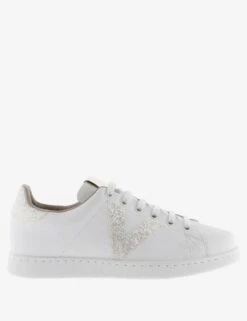 VICTORIA Tenis Glitter Leather Lace-Up Trainers -Cyberjammies Store tenis glitter leather lace up trainers 9
