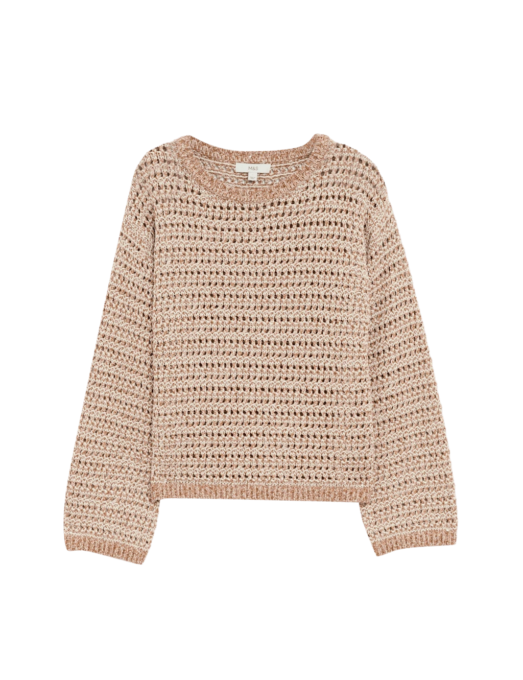 Textured Crew Neck Jumper With Cotton 16 Textured Crew Neck Jumper With Cotton - Image 16