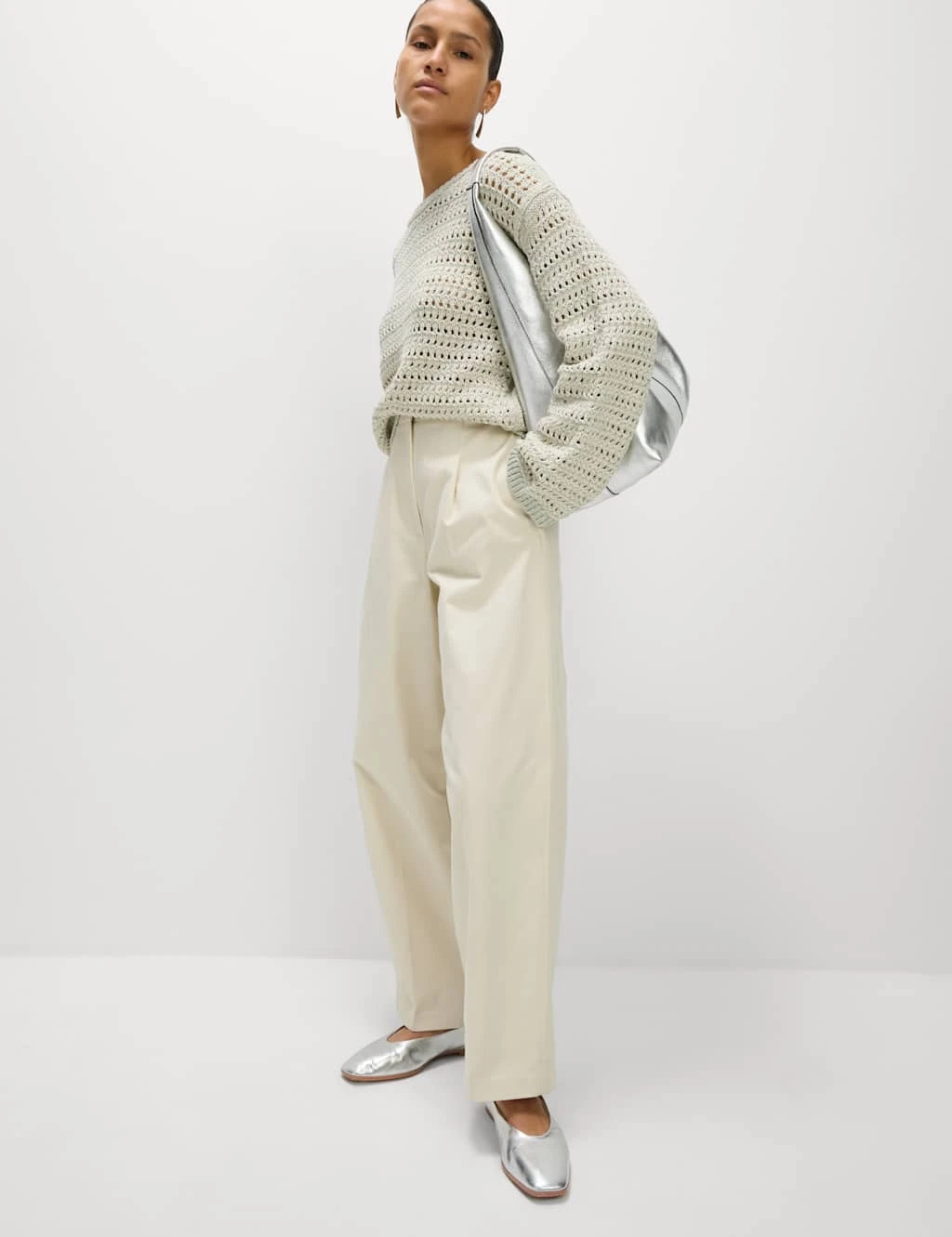 Textured Crew Neck Jumper With Cotton 13 Textured Crew Neck Jumper With Cotton - Image 13