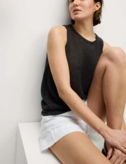 Textured Crew Neck Knitted Vest With Cotton -Cyberjammies Store textured crew neck knitted vest with cotton 10