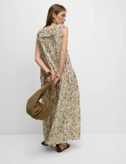 V-Neck Frill Detail Midaxi Relaxed Dress -Cyberjammies Store v neck frill detail midaxi relaxed dress 17