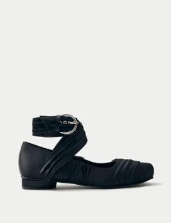 ALOHAS Volant Satin Flat Ballet Pumps -Cyberjammies Store volant satin flat ballet pumps 7