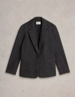 WHITE STUFF Wool Blend Jersey Single Breasted Blazer -Cyberjammies Store wool blend jersey single breasted blazer 10