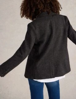 WHITE STUFF Wool Blend Jersey Single Breasted Blazer -Cyberjammies Store wool blend jersey single breasted blazer 9