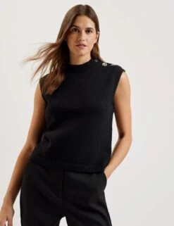 Ted Baker Wool Rich Button Detail Knitted Vest -Cyberjammies Store wool rich button detail knitted vest 4