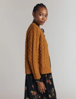 Ghost Wool Rich Cable Knit Cardigan -Cyberjammies Store wool rich cable knit cardigan 10