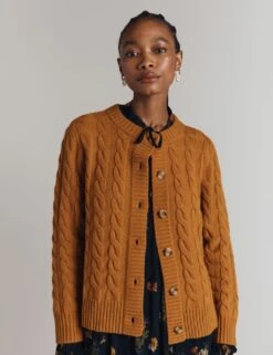 Ghost Wool Rich Cable Knit Cardigan -Cyberjammies Store wool rich cable knit cardigan 13