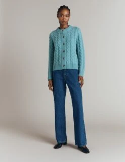 Ghost Wool Rich Cable Knit Cardigan -Cyberjammies Store wool rich cable knit cardigan 4