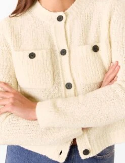 Whistles Wool Rich Textured Button Front Cardigan -Cyberjammies Store wool rich textured button front cardigan 4