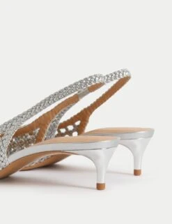 Woven Kitten Heel Slingback Shoes 36 Woven Kitten Heel Slingback Shoes -Cyberjammies Store woven kitten heel slingback shoes 13