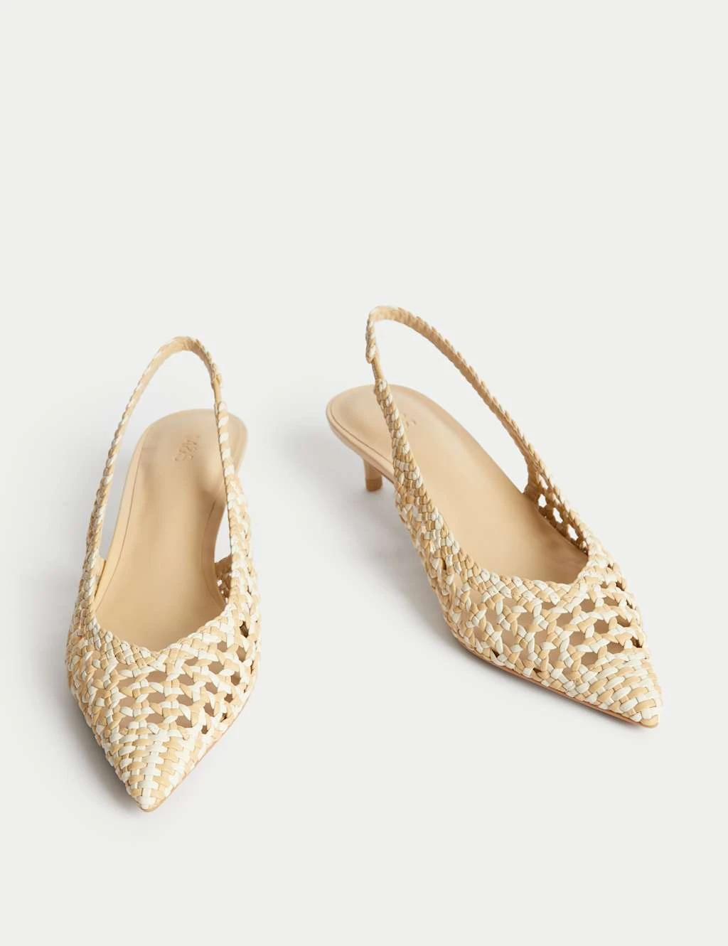 Woven Kitten Heel Slingback Shoes 7 Woven Kitten Heel Slingback Shoes - Image 7